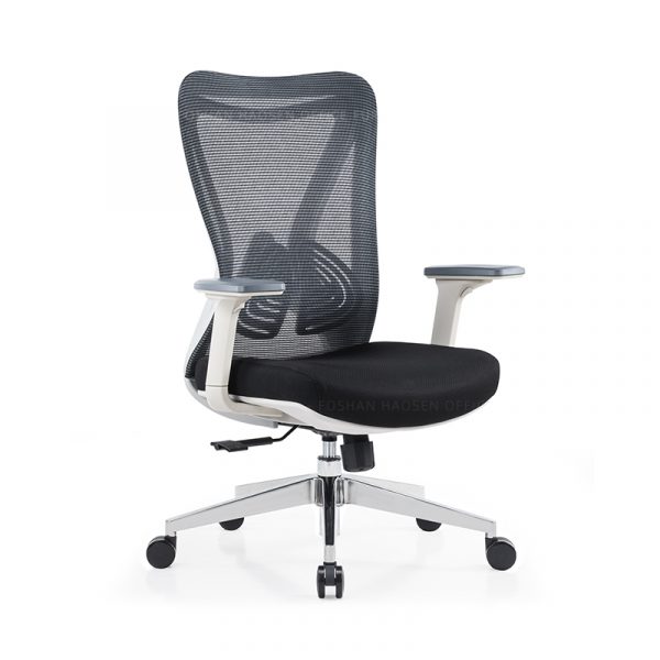 HS963b fashion office white grey Comfortable mesh ergonomic chair
